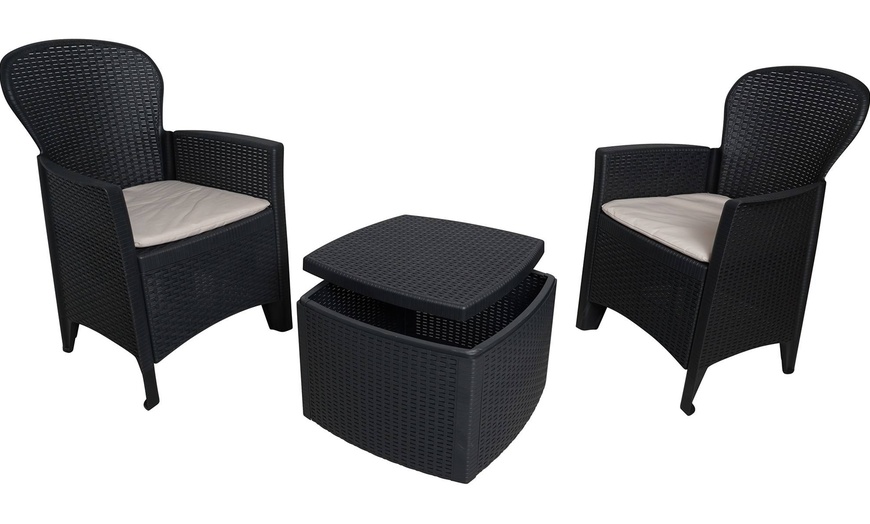 Image 3: Garten-Set in Rattan-Optik