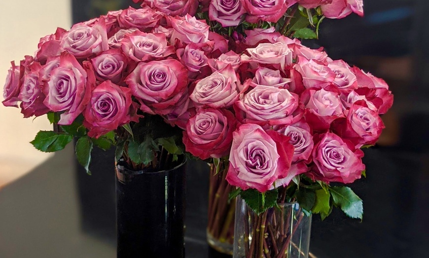Image 3: Breathtaking 24 Luxury Long Stem Valentine's Rose Bouquets - Rose Farmers