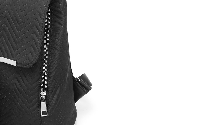 Image 12: MISS LULU Women's Fashion Lightweight Elegant Daily Backpack