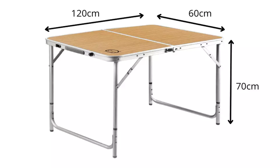 Table pliante valise pour 4 ou 6 personnes, marque O'Camp