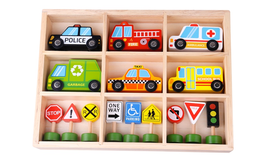 Image 2: Wooden Vehicle Box Set