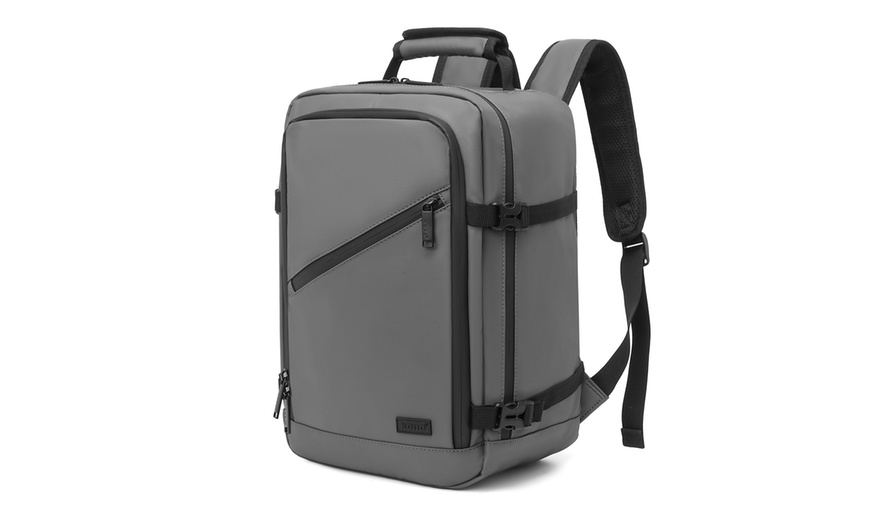 Image 27: KONO PVC Coated Water-Resistant Backpack Travel Business Laptop Bag