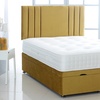 Image 3: Plush Velvet Ottoman Gas Lift Bed with Memory Spring Mattress
