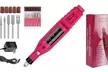 Electric 6 Nail Drill Bits Set Acrylic Polish Manicure Pedicure Filer Kit - Second Medium