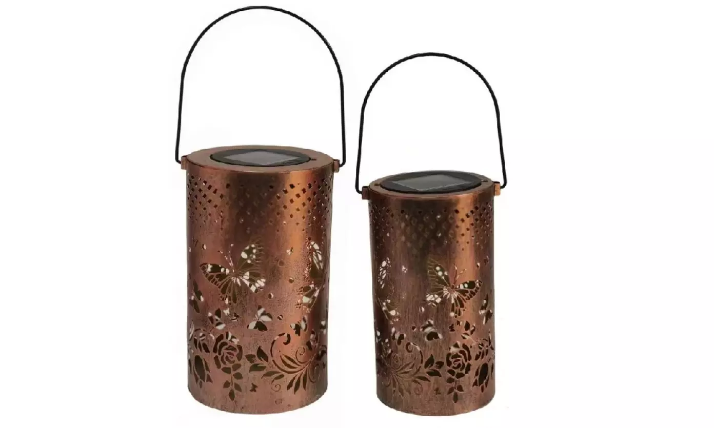 One or Two Solar-Powered Butterfly Lights