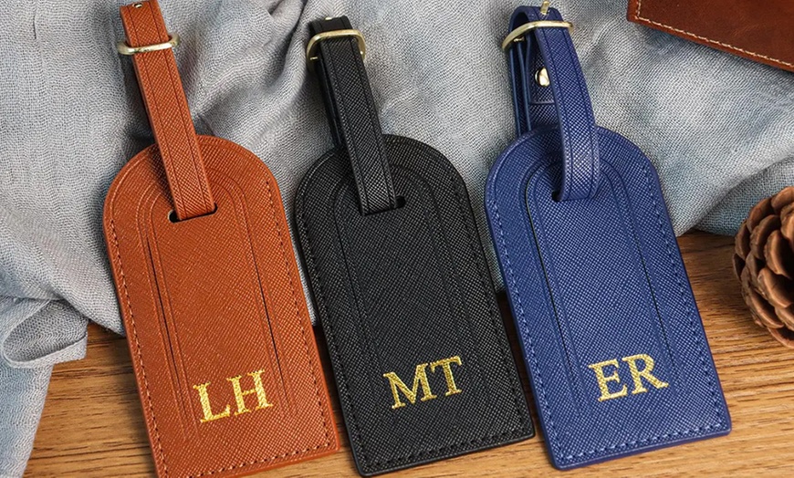 Image 9: 1 oder 2 personalisierbare Gepäckanhänger mit Etui