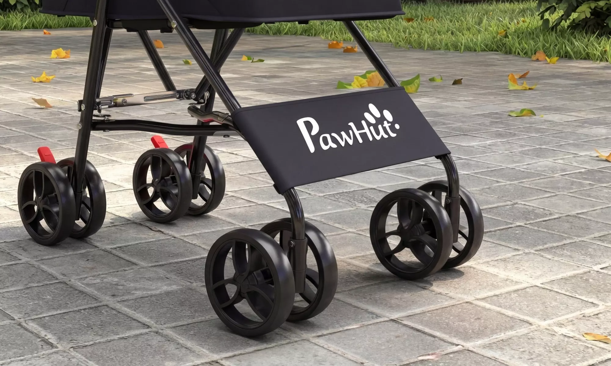 PawHut Foldable Pet Stroller with Canopy