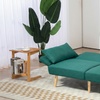 Image 13: HomCom Convertible Sofa Bed in Green or Grey