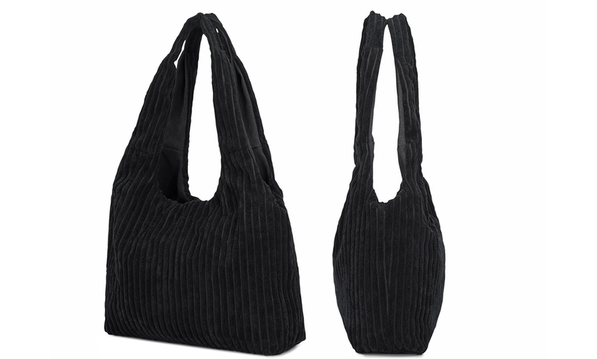 Image 13: Women's Reversible Corduroy Shoulder Bag