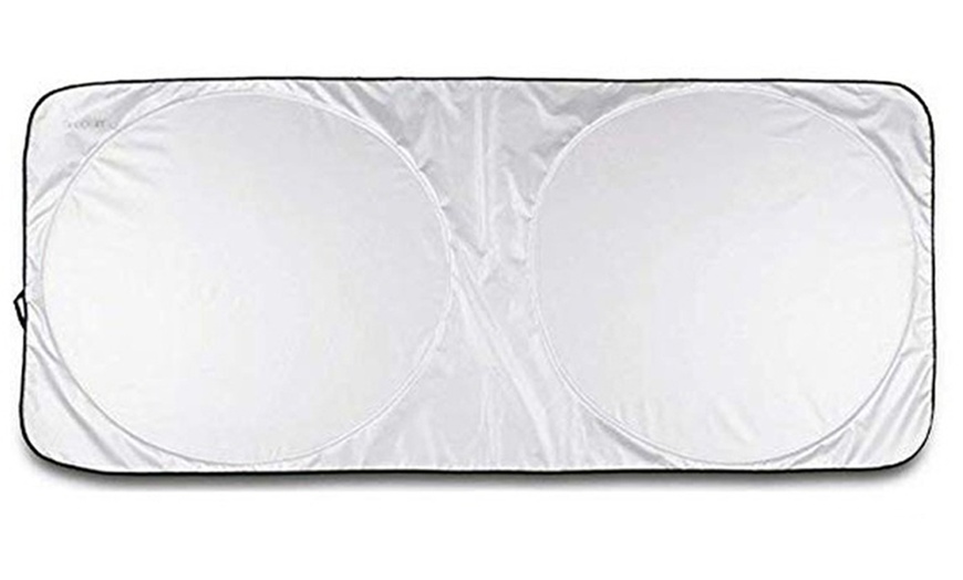 Image 2: Extra Large Car Windshield Sun Shade Cover Blocks UV Rays Sun Visor Protector