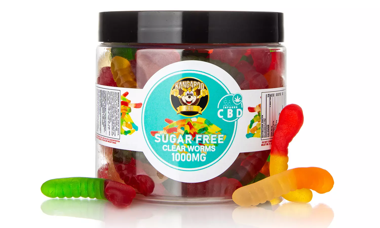 Potent Sugar-Free Organic CBD Infused Gummies from Kangaroo (150mg-5000mg)