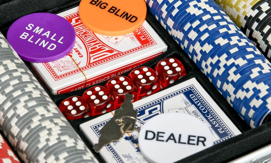 Image 3: 500 Piece Poker Set with Aluminium Case