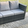 Image 4: 5-tlg. Fimous Polyrattan-Gartenmöbel-Set mit höhenverstellbarem Tisch