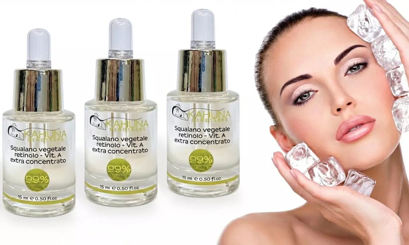 Fino a 3 sieri allo squalano vegetale e retinolo 99% Kahuna Benessere