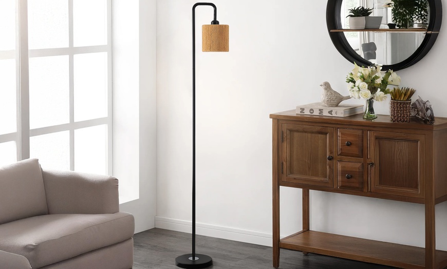 Image 1: Living And Home Limited Black Floor Lamps, Various Heights and Shades