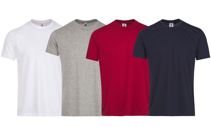 Image 1: Ten-Pack of Men's Plain T-shirts