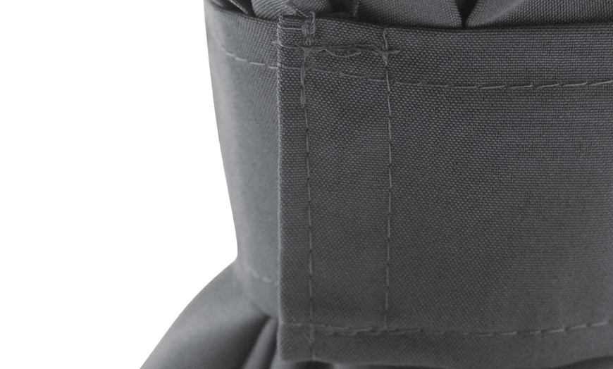 Image 5: Dark Grey Gazebo with LED Lights and Sunshade Curtains