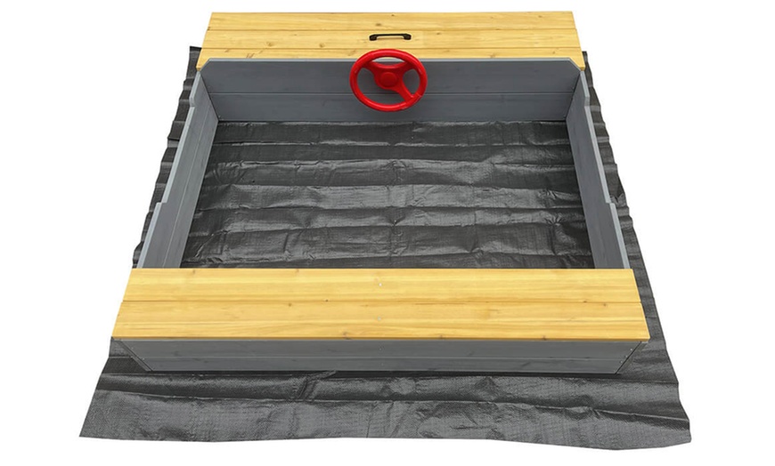 Image 4: Home Deluxe Sandkasten KIDDY aus Holz