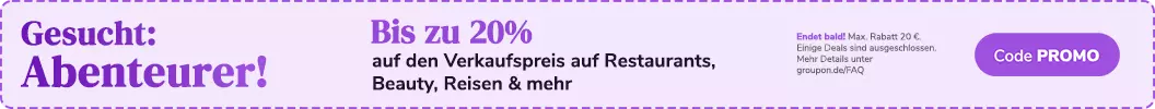 Bis zu 20% zusätzlichen Rabatt auf den Verkaufspreis von Hotels & lokalen Erlebnissen. Code: PROMO