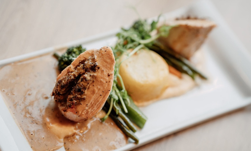 Image 2: Classic Sunday Roast with a Glass of Wine for Two or Four