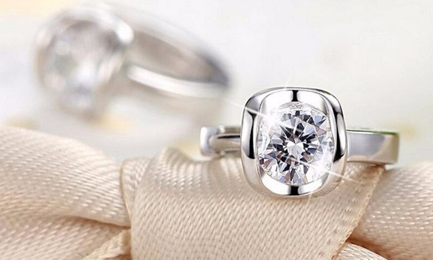 Image 2: Angel Kiss Crystal Hoop Earrings