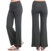 Image 12: Isaac Liev Women's Fold Over Waist or Ruched Palazzo Pants