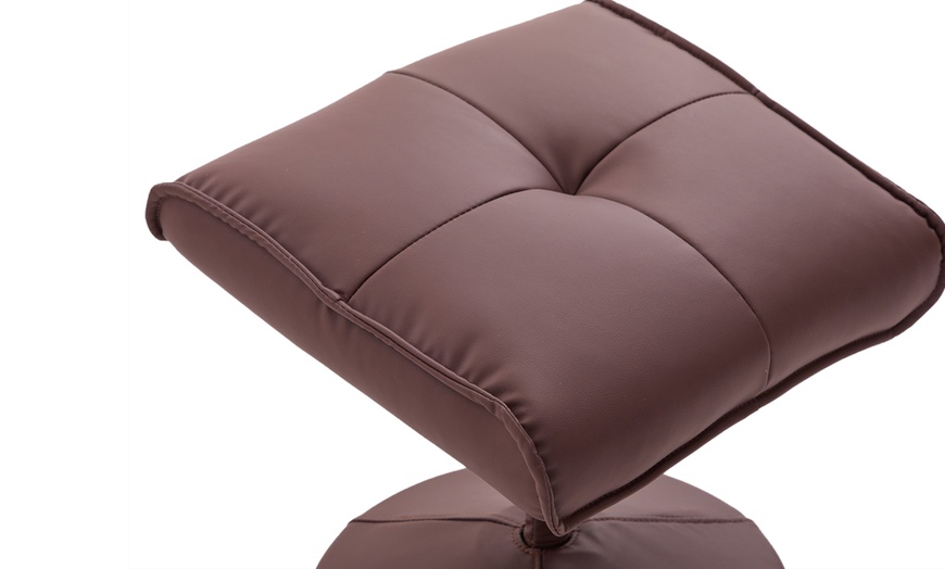 Image 4: Recliner Armchair with Footstool