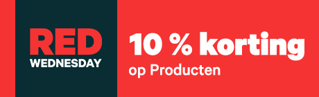 Het is Red Wednesday! Pak tot 30% korting op Lokaal, 15% op Travel en 10% op Producten met code ROOD