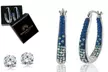 Inside Out Hoops With Free 2.00 CTTW Studs With Crystals From Swarovski  - Second Medium