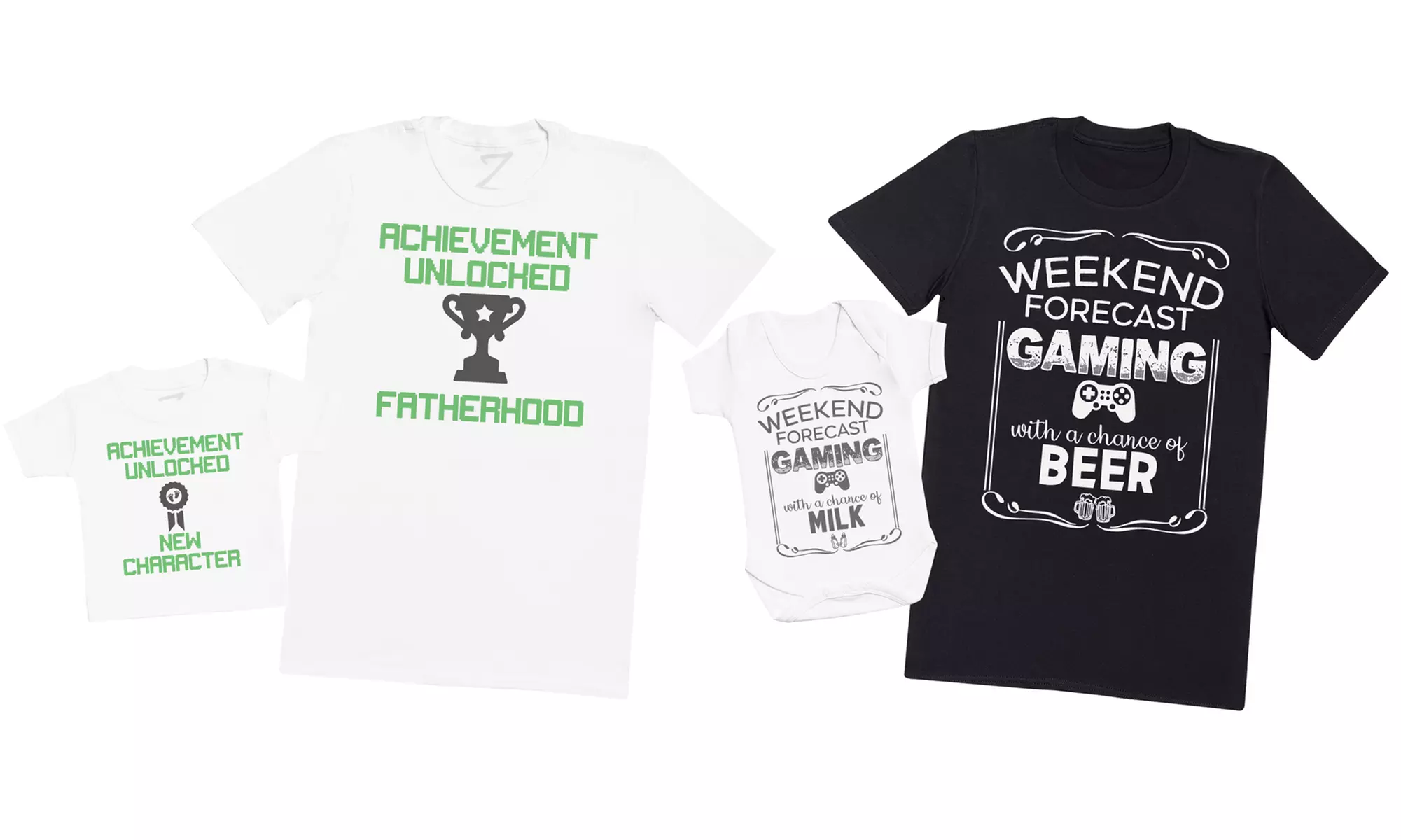 Dad and Baby Matching Set: Men's T-Shirt with Baby Bodysuit or Baby T-Shirt - Primary Image