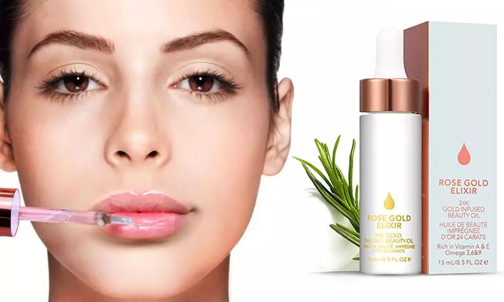 1x, 2x oder 3x Rose Gold Elixir Hautpflege-Öl mit Gold, Vitaminen und Hagebuttenöl - Primary Image