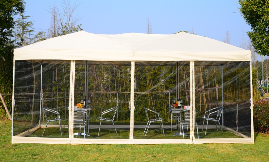 Image 4: Outsunny Garden Outdoor Metal Gazebo