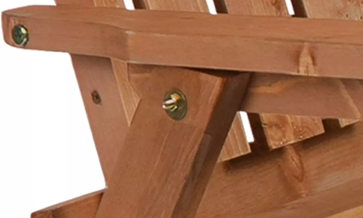 Outsunny 2-Seater Wooden Bench with Centre Table