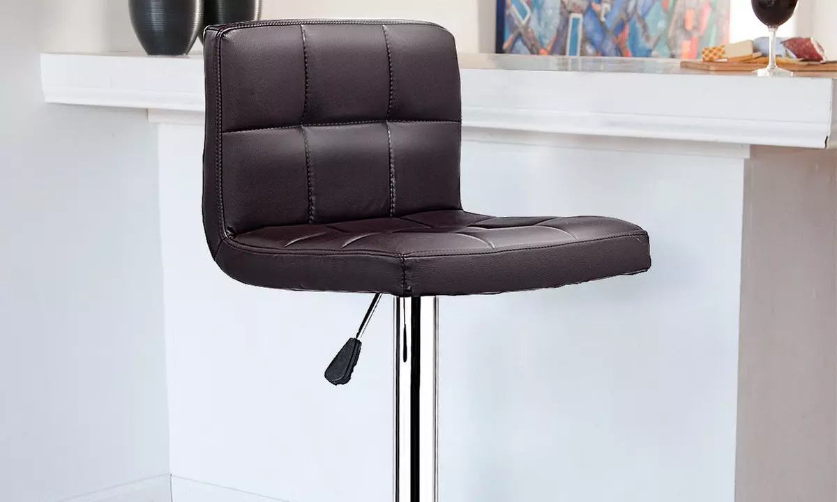 Contemporary Swivel Adjustable-Height Bistro Pub Chair - Second Medium