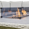 Image 4: Malibu Six-Seater Rattan-Effect Firepit Dining Set Garden Furniture