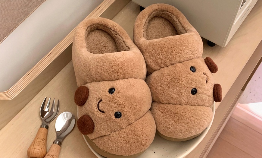 Image 7: Cosy Unisex Home Slippers with Non-Slip EVA Sole
