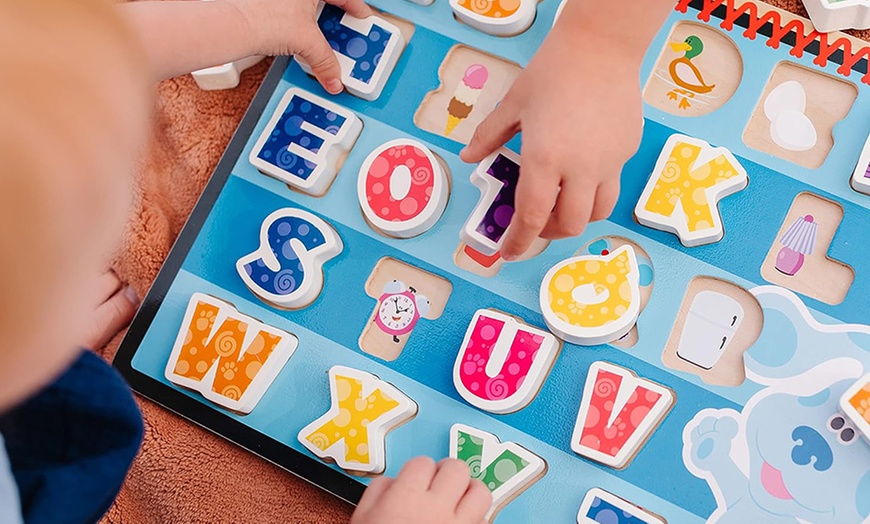 Image 2: Melissa & Doug Blue's Clues & You! Wooden Chunky Puzzle
