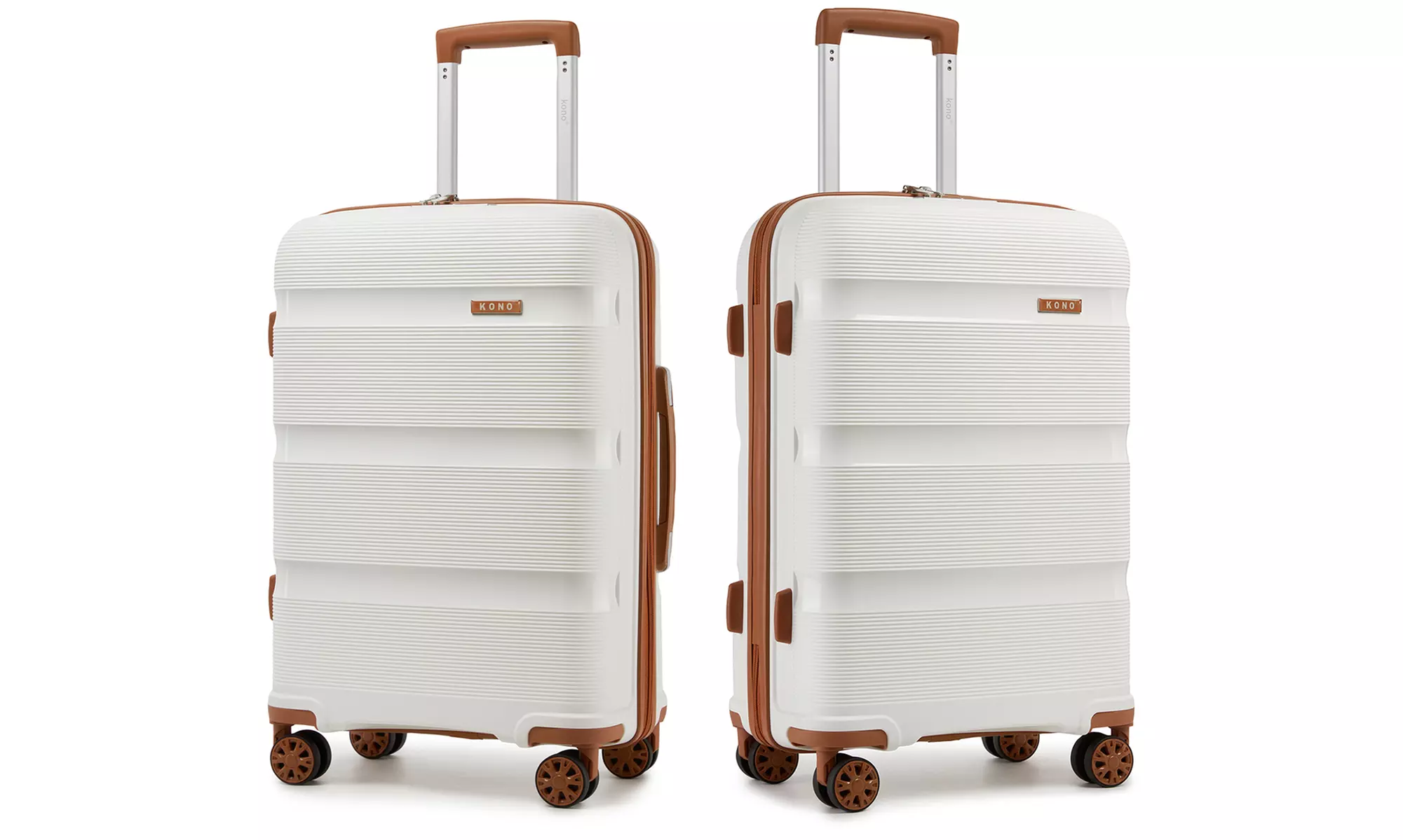 KONO One or Four Piece Colorful PP Hard Shell Suitcase With TSA Lock