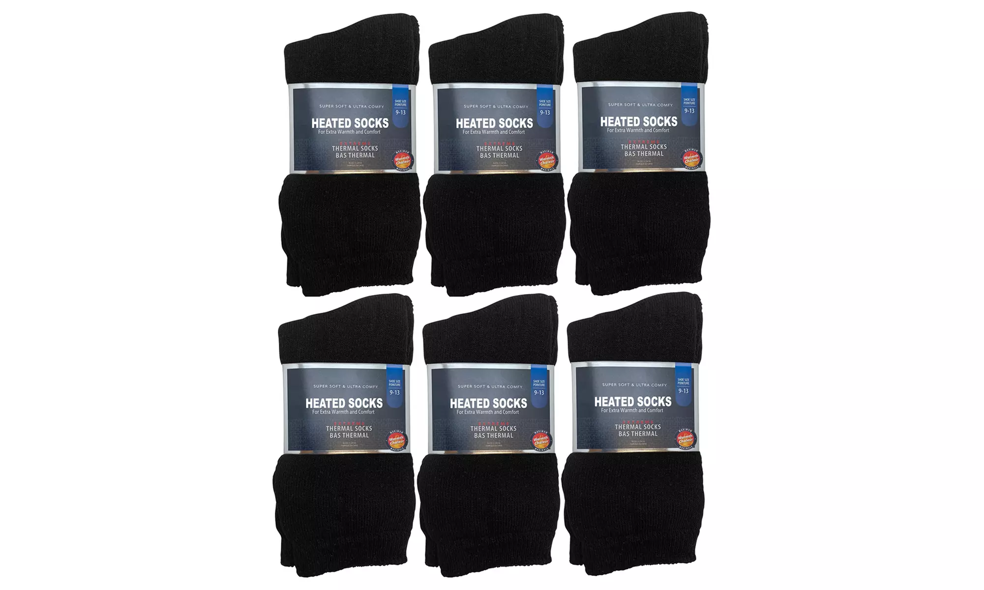 6 Pack: Men's Winter Thermal Socks Heated Socks Insulated for Cold Weathers
