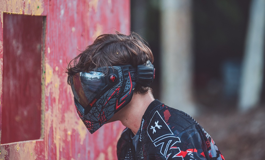 Image 2: Paintball Adventure & F1 Museum Experience for One, Two or Four People