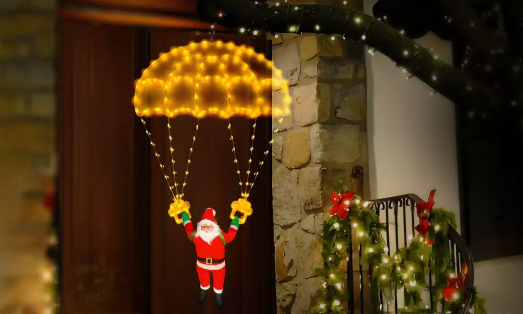 Santa Claus Parachute Decorative Light String