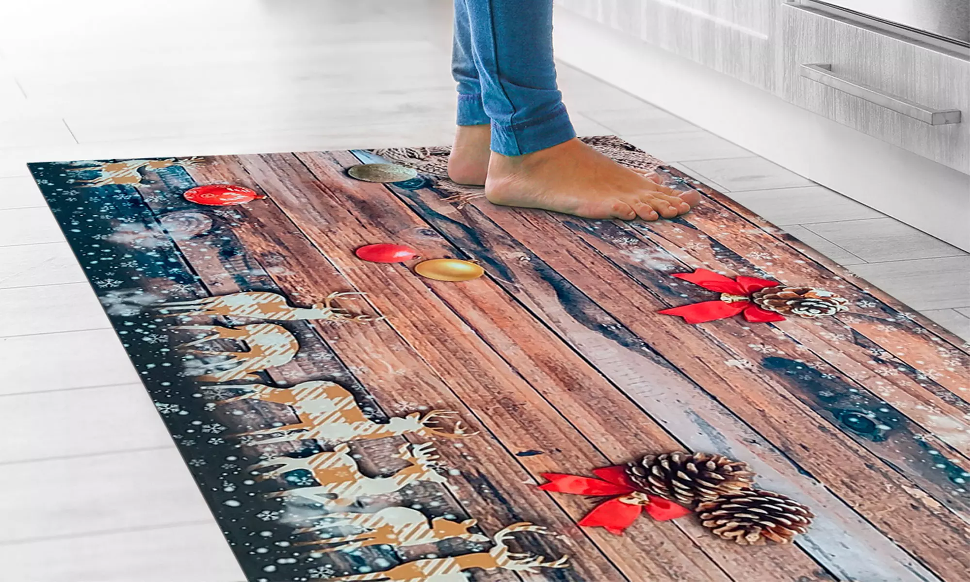 Küchen- oder Flur-Läufer in weihnachtlichem Design