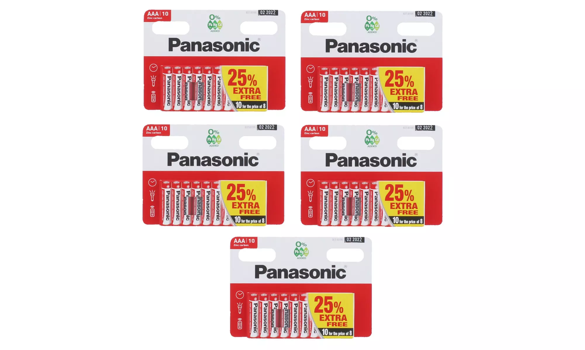 50 Panasonic Zinc-Carbon Batteries - Second Medium