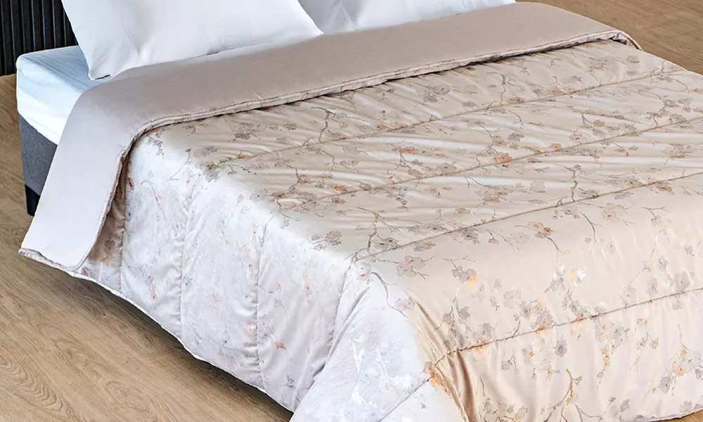 Doppelte Winterdecke aus Samt mit Digitaldruck