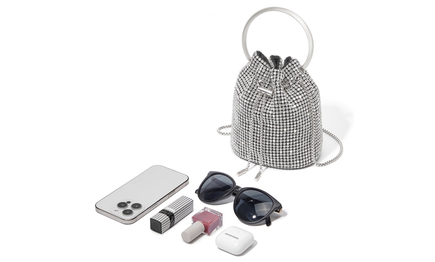 Image 16: Bolso bombonera de fiesta con apliques brillantes