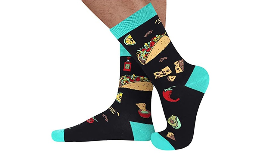 Image 6: Single Pair of Combed Cotton Mid-Calf Socks