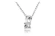 Sterling Silver Cubic Zirconia 5mm Round Solitaire Necklace - Second Medium