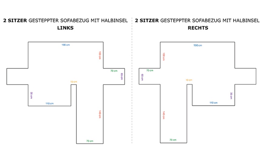 Image 35: Omkeerbare gewatteerde bankhoes