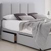 Image 1: Panelled Divan Bed with Memory Foam Sprung Mattress