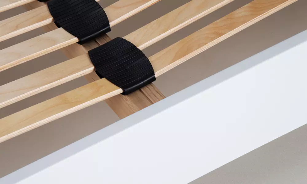 Sommier en bois avec bi-lattes, lattes flexibles, Maison Aubertin